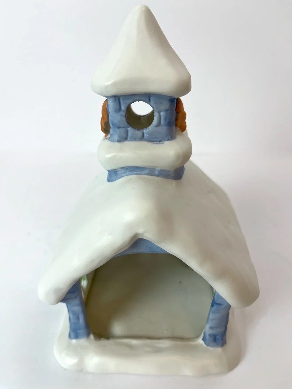PARTYLITE BLUE CERAMIC TEALITE CHURCH